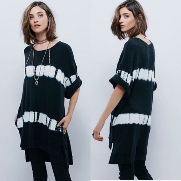 Free People gray canyon tie dye tunic thermal - Picture 3 of 11